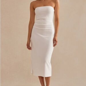 Never worn Strapless Ivory Birdy Grey Dress